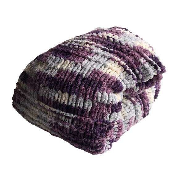 Handmade Ombre Knit Blanket Throw - Picture 7 of 16